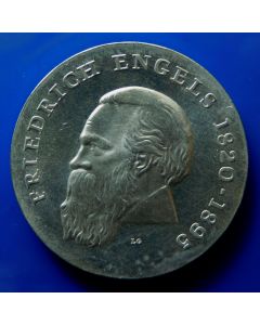 Germany Democratic Republic 	 20 Mark	1970	 150th Ann. Birth of Friedrich Engels - Silver