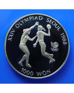 Korea-South 	 1000 Won	1987	 - Handball / proof