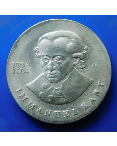 Germany Democratic Republic 	 20 Mark	1974	250th Ann. Death of Immanuel Kant - unc / Silver