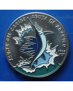 Carib.C.	 Peso	1994	 - Sailfish (thin water splashes) – unc