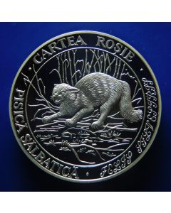 Moldova 	 10 Lei	2001	 - European wildcat / Proof - Silver - Low mintage