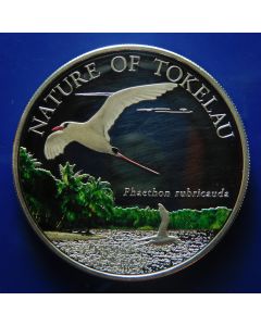 Tokelau 	 1 Dollar	2012	 Red-tailed Tropicbird  (Phaethon rubricauda)