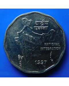 India Republic	 2 Rupees	1997	 - Type C - National Integration, Hyderabad mint