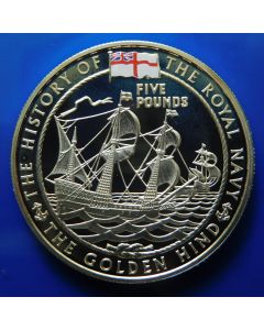 Guernsey 	 5 Pounds	2003	 The Golden Hind  – Silver / Proof