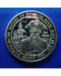 Guernsey 	 5 Pounds	2003	 Admiral Nelson – Silver / Proof