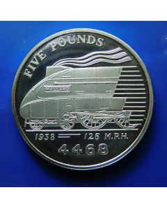 Guernsey 	 5 Pounds	2004	 Mallard Locomotive – Silver / Proof