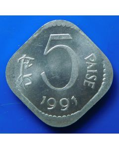 India-Republic	 5 Paise	1991	 - Calcutta mint