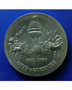 Germany Democratic Republic 	 10 Mark	1977	 Ancient vacuum pump above horses - Silver ***Proba***