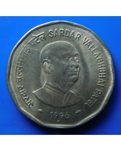 India Republic	 2 Rupees	1996	 - Sardar Vallabhbhai Patel, Type C - Bombay mint