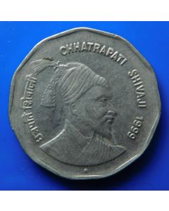 India Republic	 2 Rupees	1999	 - Chhatrapati Shivaji, Noida mint