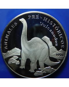 Guinea-Bissau 	 10.000 Pesos	1994	 Vulcanodon; Silver Proof 