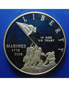 United States	 Dollar	2005p	United States Marine Corps, 230th Anniversary – Silver / Proof