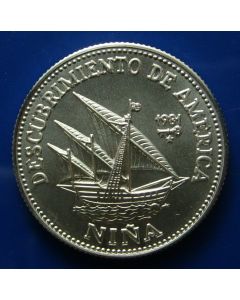 Carib.C.	 5 Pesos	1981	  Nina - Silver / BU