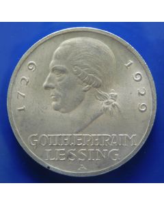 Germany, Weimar Republic 	 3 Reichsmark	1929A	 200th anniversary of Gotthold Lessing
