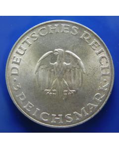 Germany, Weimar Republic 	 3 Reichsmark	1929D	 200th anniversary of Gotthold Lessing