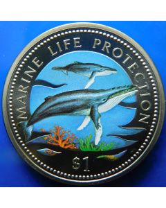 Namibia	 Dollar	1998	 - Whale and calf