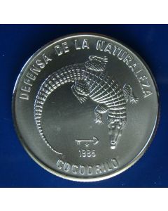 Carib.C.	 5 Pesos	1985	 Cuban crocodile