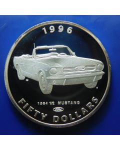 Marshall islands	 50 Dollars	1996	1964 Mustang – Silver / Proof