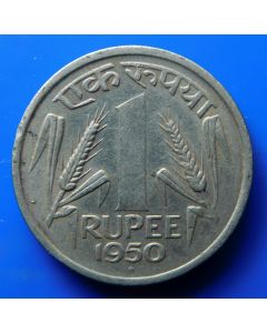 India-Republic	 Rupee	1950	 Grain sprigs - Bombay 