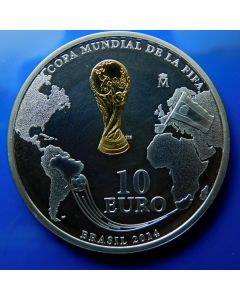 Spain 	 10 Euro	2012	 Map and Trophy – Silver, Partially gilt