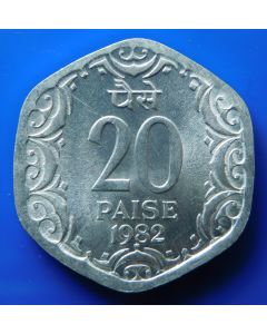 India-Republic	 20 Paise	1982	 - Bombay mint