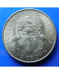 Turks & Caicos Islands 	 Crown	1969	 National arms