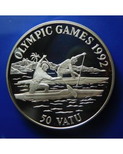 Vanuatu 	 50 Vatu	1992	 Canoers – Silver / Proef