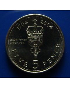 Gibraltar 5 Pence  2004      km# 1049 unc