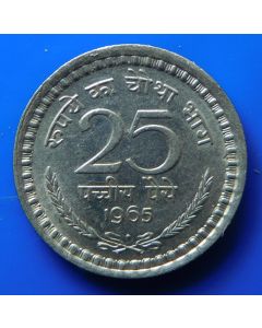 India-Republic	 25 Paise	1965	 - Type1 Bombay mint