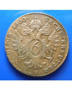 Austria 	 6 Kreuzer	 1800A