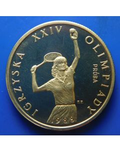 Poland	 200 Zlotych	1987	 - Tennis - ***Proba***