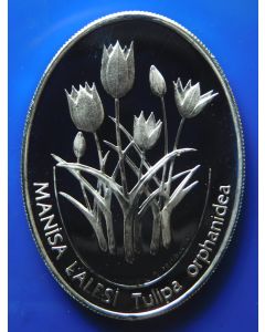 Turkey 	 7500000 Lira	2002	 - Tulipa orphanidea - Silver / Proof