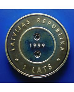  Latvia 	 Lats	2000	 - Millennium - Proof / Silver