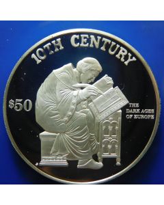 Cook Islands	 50 Dollars	1997	 10th Century, The Dark Ages of Europe – Silver / Proof