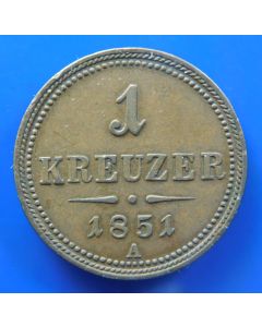 Austria 	 Kreuzer	1851A	 Franz Joseph l