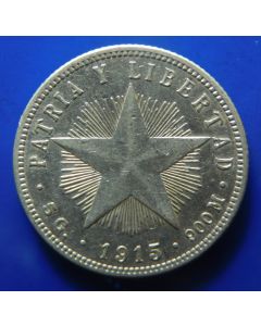 Carib.C.	20 Centavos	1915	  Silver