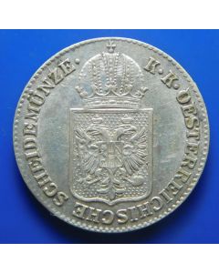 Austria 	 6 Kreuzer	 1849A	 - Franz Joseph l - Silver