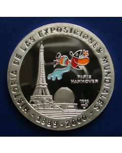 Carib.C.	10 Pesos	1998	 - Expo 2000, Eifel tower - Silver / Proof