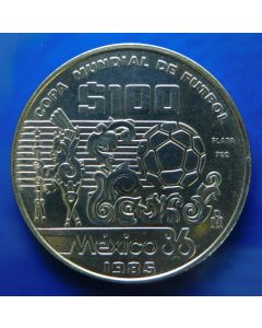  Mexico 	 100 Pesos	1985	 Sccer games – Prehispanic