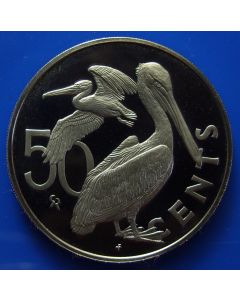 British Virgin Islands 	50 Cents	1974	 Brown Pelican / Proof