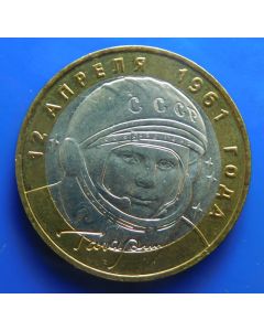 Russia 	10 Roubles	2001m	40th Anniversary of the First Man in Space,   Yu. A. Gagarin