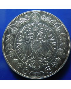 Austria 	 5 Corona	1900	  - silver / Franz Joseph l