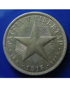 Carib.C.	40 Centavos	1915	  Silver – xf