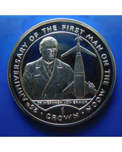 Gibraltar 	 Crown	1994	25th Anniversary of the First Man on the Moon - Wernher von Braun – Silver