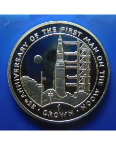 Gibraltar 	 Crown	1994	 25th Anniversary of the First Man on the Moon - Saturn Rocket – Silver