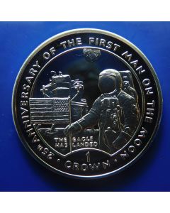 Gibraltar 	 Crown	1994	 25th Anniversary of the First Man on the Moon - Eagle has landed – Silver