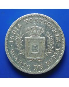 India-Portuguese -Goa	 ¼ Rupia	1881	 Luiz I – Silver