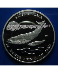 Benin	1000 Francs	2001	 Whale - Silver / Proof