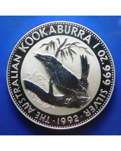 Australia 	 Dollar	1992	 Australian Kookaburra in tree – Silver / Proof