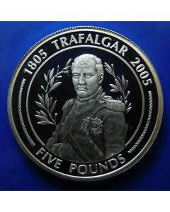 Gibraltar 	 5 Pounds	2005	 PORTRAIT OF NAPOLEON – Silver